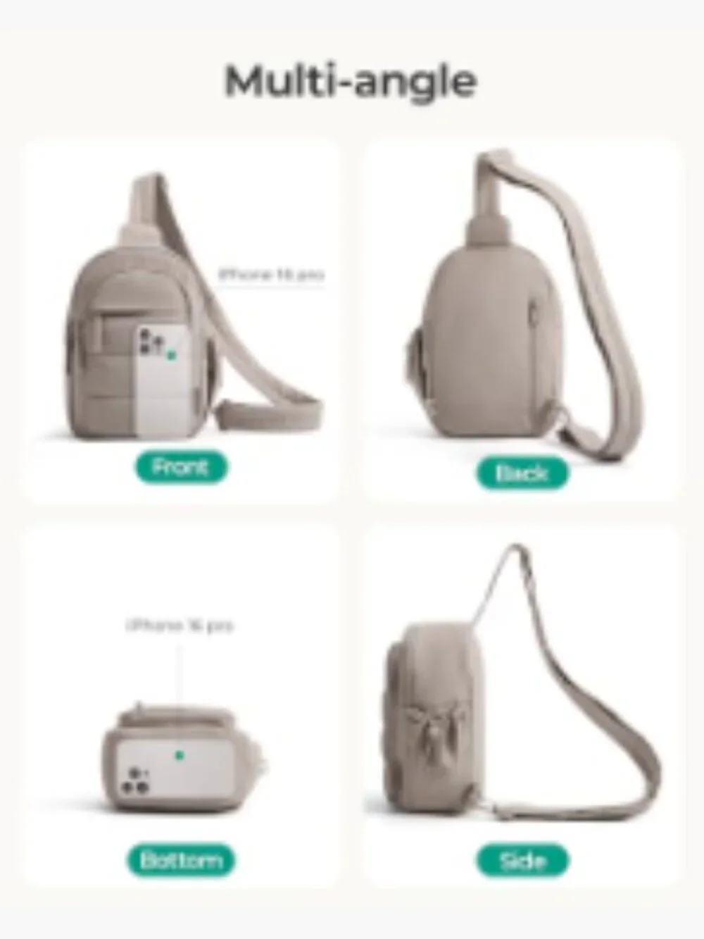 Puffer Sling Bag Women Crossbody Hobo Handbag RFID Blocking Travel Purse
